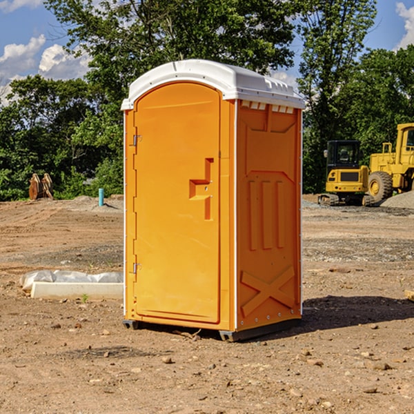 how often are the portable toilets cleaned and serviced during a rental period in Timber Lakes